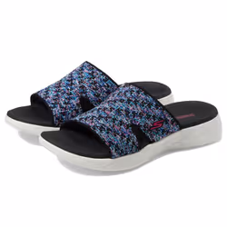 Skechers Women's Slide Sandal  Black/Multi  8
