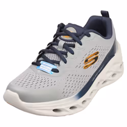 Skechers Glide Step Swift Vegan Mens Platform Trainers in Grey Navy - 11