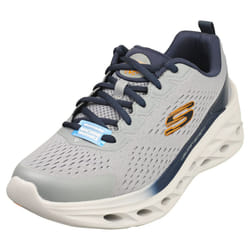 Skechers Glide Step Swift Vegan Mens Platform Trainers in Grey Navy - 11