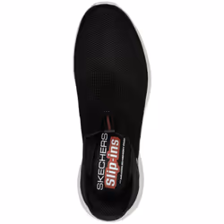 ) Skechers Ultra Flex 3.0 Smooth Step Polyester Men's Black Trainers - Black, 8 (Adults'