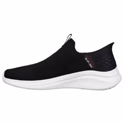 ) Skechers Ultra Flex 3.0 Smooth Step Polyester Men's Black Trainers - Black, 8 (Adults'