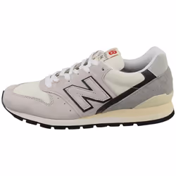 New Balance 996 Made In Usa Unisex Fashion Trainers in Grey Off White - 8