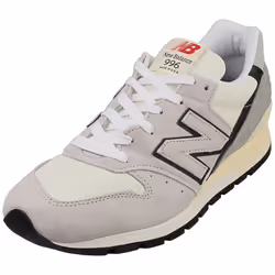 New Balance 996 Made In Usa Unisex Fashion Trainers in Grey Off White - 10
