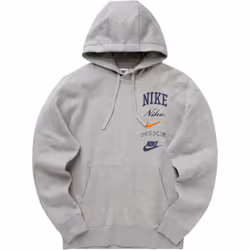 NIKE FN2635 Mens Fleece Hoodie Sweat - Grey, S