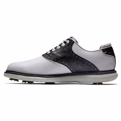 FootJoy Men's Traditions Golf Shoe  White/Charcoal Camo  8.5