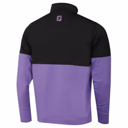 Footjoy Mens Colour Block Midlayer Wicking Stretch Golf Sweater - L, Black/Violet