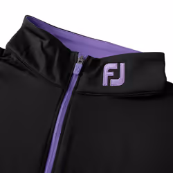 Footjoy Mens Colour Block Midlayer Wicking Stretch Golf Sweater - S, Black/Violet