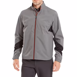 Footjoy Mens 2024 HydroLite X Waterproof Stretch Breathable Packable Golf Jacket - M, Charcoal