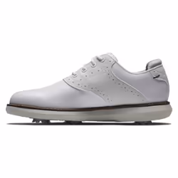 FootJoy Traditions Junior Golf Shoe  White/White  2 US Unisex Big Kid