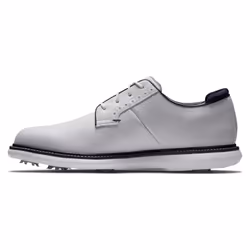 FootJoy Men's Traditions Blucher Golf Shoe  White/White/Navy  9