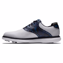FootJoy Men's Traditions Golf Shoe  White/Navy Camo  8.5 Wide