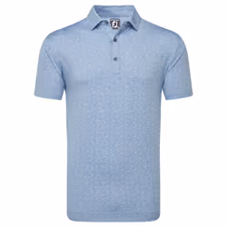 FootJoy Mens 2024 Painted Floral Pattern Four Way Stretch Golf Polo Shirt - XXL, Storm