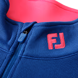 Footjoy Mens Inset Stripe Midlayer Stretch Wicking Golf Sweater - XL, Deep Blue