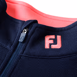 Footjoy Mens Inset Stripe Midlayer Stretch Wicking Golf Sweater - S, Navy