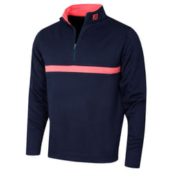 Footjoy Mens Inset Stripe Midlayer Stretch Wicking Golf Sweater - XXL, Navy