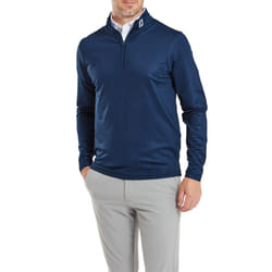 FootJoy Mens 2024 Glen Plaid Print Moisture Wicking Midlayer Golf Sweater - XXL, Navy