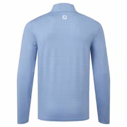 FootJoy Mens 2024 Glen Plaid Print Moisture Wicking Midlayer Golf Sweater - XXL, Storm