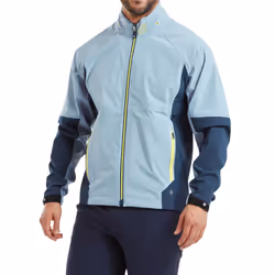 Footjoy Mens 2024 HydroTour 4-Way Stretch Water Resistant Golf Jacket - XXL, Slate/Navy