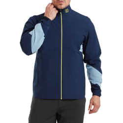 Footjoy Mens 2024 HydroLite X Waterproof Stretch Breathable Packable Golf Jacket - L, Navy/Primrose