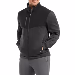 Footjoy Mens 2024 ThermoSeries Hybrid Moisture Wicking Stretch Golf Jacket - XXL, Black