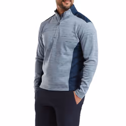 Footjoy Mens 2024 Space Dye Thermal Chill-Out Moisture Wicking Golf Sweater - XXL, Navy