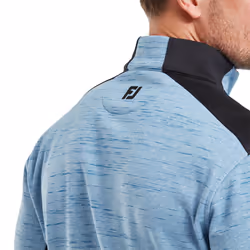 Footjoy Mens 2024 Space Dye Thermal Chill-Out Moisture Wicking Golf Sweater - XL, Cobalt/Black
