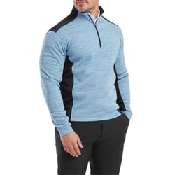 Footjoy Mens 2024 Space Dye Thermal Chill-Out Moisture Wicking Golf Sweater - XXL, Cobalt/Black