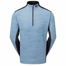 Footjoy Mens 2024 Space Dye Thermal Chill-Out Moisture Wicking Golf Sweater - XXL, Cobalt/Black