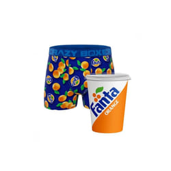 Fanta 868212-large-36- Crazy Boxers Fanta Orange Boxer Briefs in Soda Cup, Blue & Orange - Large 36-38