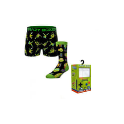 Teenage Mutant Ninja Turtles 885603-small-28- Crazy Boxers Teenage Mutant Ninja Turtles Boxer Briefs & Socks Game Box Set - Small - 28-30
