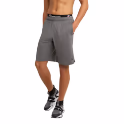 Champion Sport Moisture Wicking Athletic Men Gym Shorts (Reg. or Big Granite Heather C Logo Large Tall