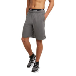 Champion Sport  Moisture Wicking  Athletic Men  Gym Shorts (Reg. or Big  Granite Heather C Logo  Large Tall