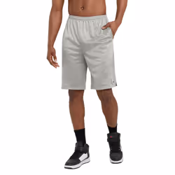 Champion Mesh Gym  Lightweight Shorts for Men (Reg. or Big  Athletic Gray C Patch Logo  Large Tall