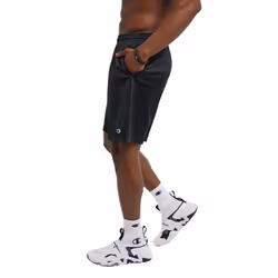 Champion Mesh Gym  Lightweight Athletic Shorts for Men (Reg. or Big  Black C Patch Logo  Large Tall