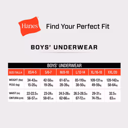 Hanes Boys' Big Performance Tween Boxer Briefs Underwear  X-Temp  Assorted Solids  6-Pack  Black/Grey-6 Pack