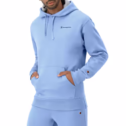 Champion  Powerblend  Fleece Hoodie  Comfortable Men's Sweatshirt  Logo Reg. or Big & Tall  Plaster Blue Small Script