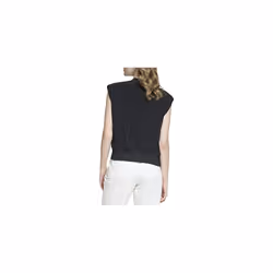 Calvin Klein Women's Knit Strong Shoulder Jacket  Black  X-Large