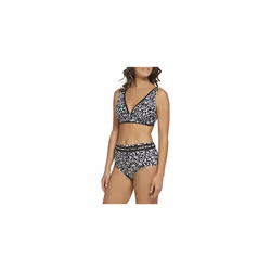 Tommy Hilfiger Womens Over The Shoulder Bra Top with Mesh Trim  Black