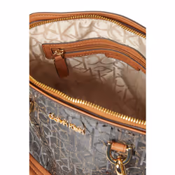 Calvin Klein Lucy Satchel Brown/Khaki/Caramel PROCESSING PROCESSING