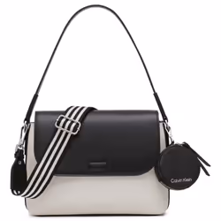 Calvin Klein Millie 2 in 1 Flap Shoulder Bag & Crossbody Cherub White