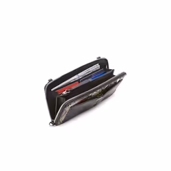 Calvin Klein Nickel Organizational Wallet On a String Crossbody  Multi