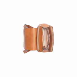 Calvin Klein Women's Reyna Novelty Key Item Flap Backpack  Caramel Mix  One Size