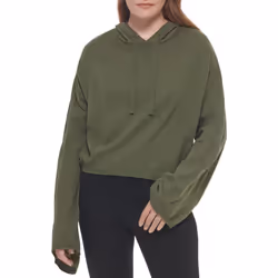 Calvin Klein Women's Chain Stitch V-Neck Sweater Thyme X-Large