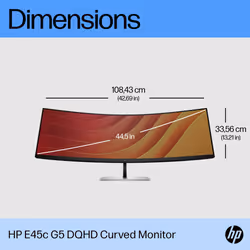 HP E45c G5 DQHD Curved Monitor - Additional view 5