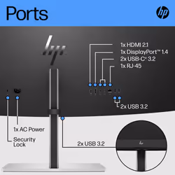 HP E45c G5 DQHD Curved Monitor - Additional view 8