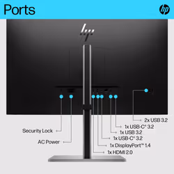 HP E-Series E27k G5 4K USB-C Monitor - Additional view 4