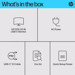 HP E-Series E27k G5 4K USB-C Monitor - Additional view 5