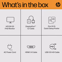 HP E-Series E24 G5 FHD Monitor - Additional view 7