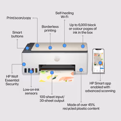 HP Smart Tank 5107 Wireless All-in-One Color Printer, Copier, Scanner