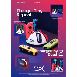 HyperX ChargePlay Quad 2 Charger USB Red, White - Additional view 8